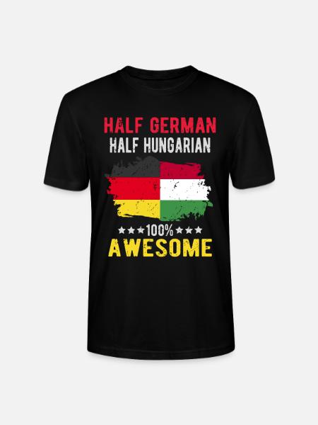 Half German Half Hungarian - Stanley/Stella CRAFTER Unisex Organic T-Shirt - black