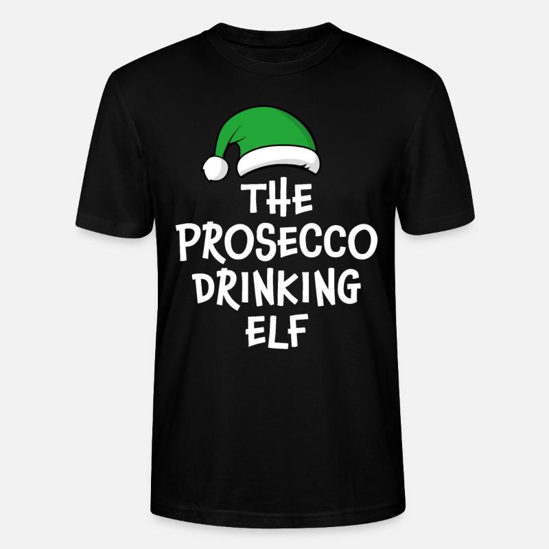 Der Prosecco-Trinkelf - Stanley/Stella Unisex Bio-T-Shirt CRAFTER - Schwarz