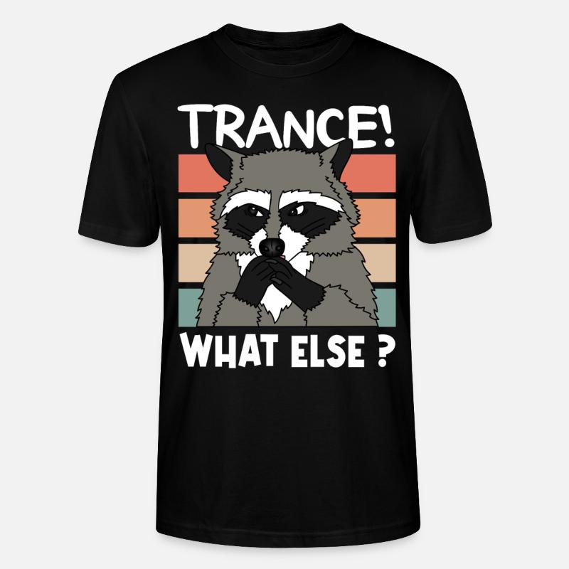 TRANCE RACOON Weihnachten Geschenk Techno - Stanley/Stella Unisex Bio-T-Shirt CRAFTER - Schwarz