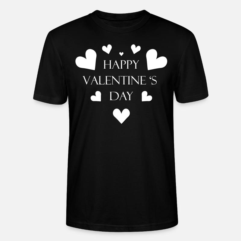 Saint-Valentin Cœurs Valentin - T-shirt bio CRAFTER Stanley Stella Unisexe - noir