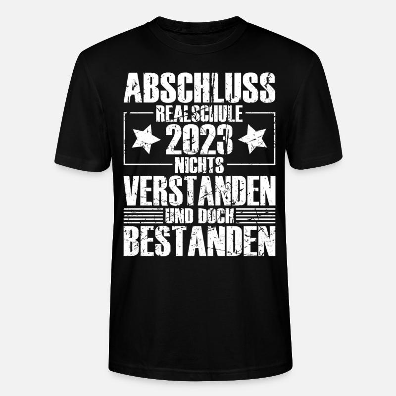 Abschluss Realschule 2023 - Stanley/Stella Unisex Bio-T-Shirt CRAFTER - Schwarz