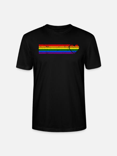 Gay Pride HBT Pride Regnbågsflagga - Ekologisk T-shirt CRAFTER unisex från Stanley/Stella - svart