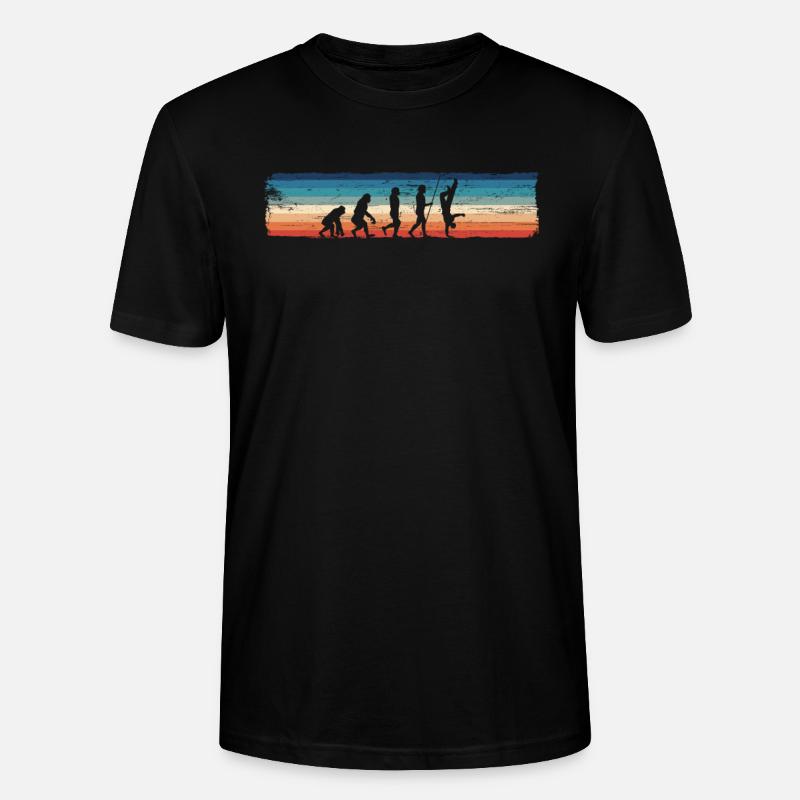 Retro Breakdancing Evolution - Fun - Stanley/Stella CRAFTER Unisex Organic T-Shirt - black