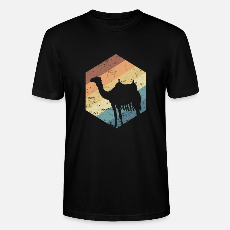 Kamel Dromedar Karawane Höcker Wüste - Stanley/Stella Unisex Bio-T-Shirt CRAFTER - Schwarz