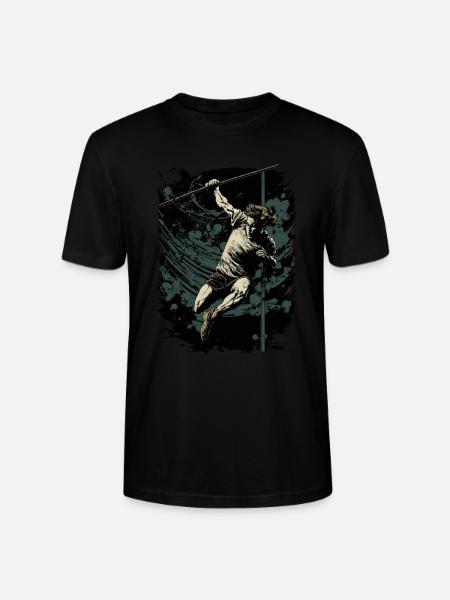 Stabhochspringer in Aktion - Stanley/Stella Unisex Bio-T-Shirt CRAFTER - Schwarz