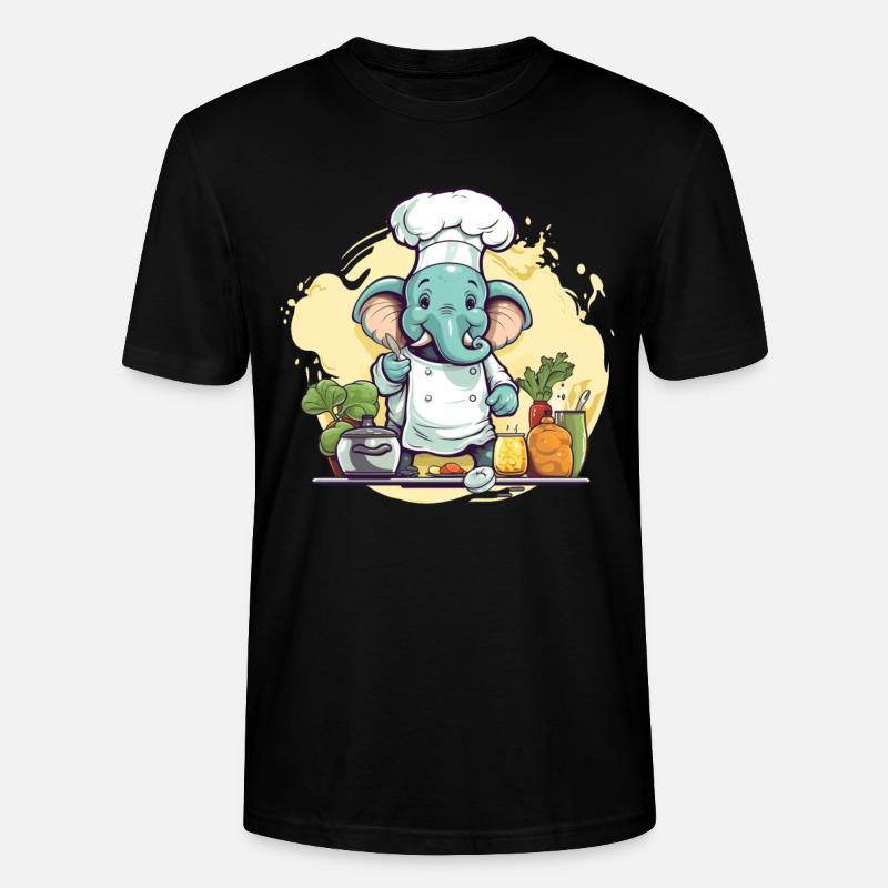 Cuisinier d’éléphant - T-shirt bio CRAFTER Stanley Stella Unisexe - noir