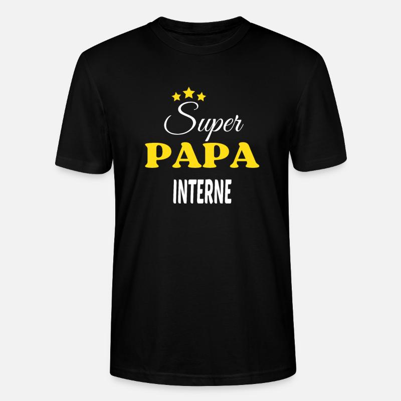 Super Papa INTERNE ANNIVERSAIRE - T-shirt bio CRAFTER Stanley Stella Unisexe - noir