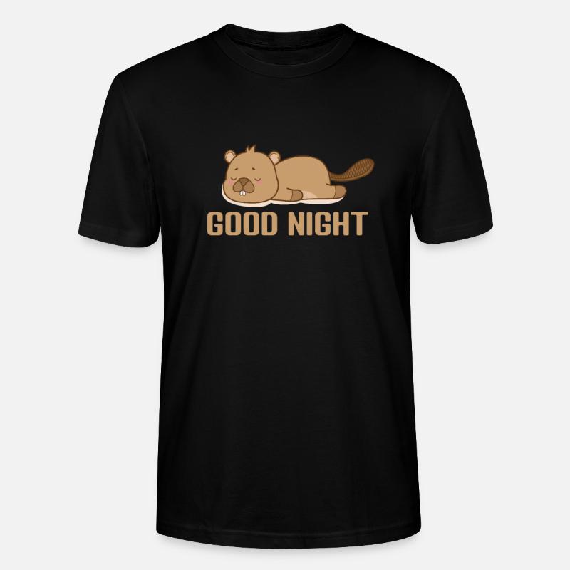 Good Night Schlafanzug Pyjama - Stanley/Stella Unisex Bio-T-Shirt CRAFTER - Schwarz