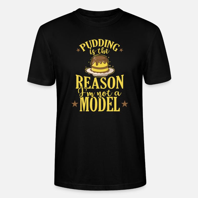 Pudding Dessert Süßspeise - Stanley/Stella Unisex Bio-T-Shirt CRAFTER - Schwarz