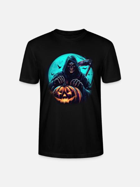 The Pumpkin Reaper - Stanley/Stella CRAFTER Unisex Organic T-Shirt - black
