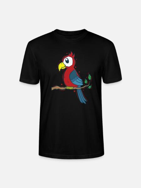 Parrot Exotic Tropics Animal - Stanley/Stella CRAFTER Unisex Organic T-Shirt - black