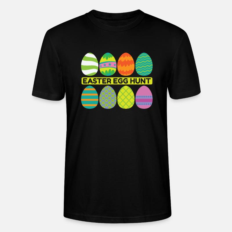 Easter Egg hunt Spring Beginning - Stanley/Stella CRAFTER Unisex Organic T-Shirt - black