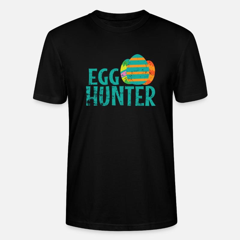 Egg Hunter Ostern bunte Ostereier - Stanley/Stella Unisex Bio-T-Shirt CRAFTER - Schwarz