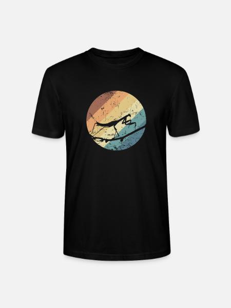 Praying mantis in gradient - Stanley/Stella CRAFTER Unisex Organic T-Shirt - black