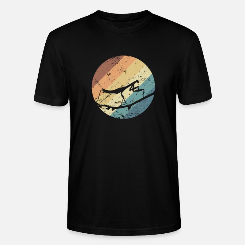 Praying mantis in gradient - Stanley/Stella CRAFTER Unisex Organic T-Shirt - black