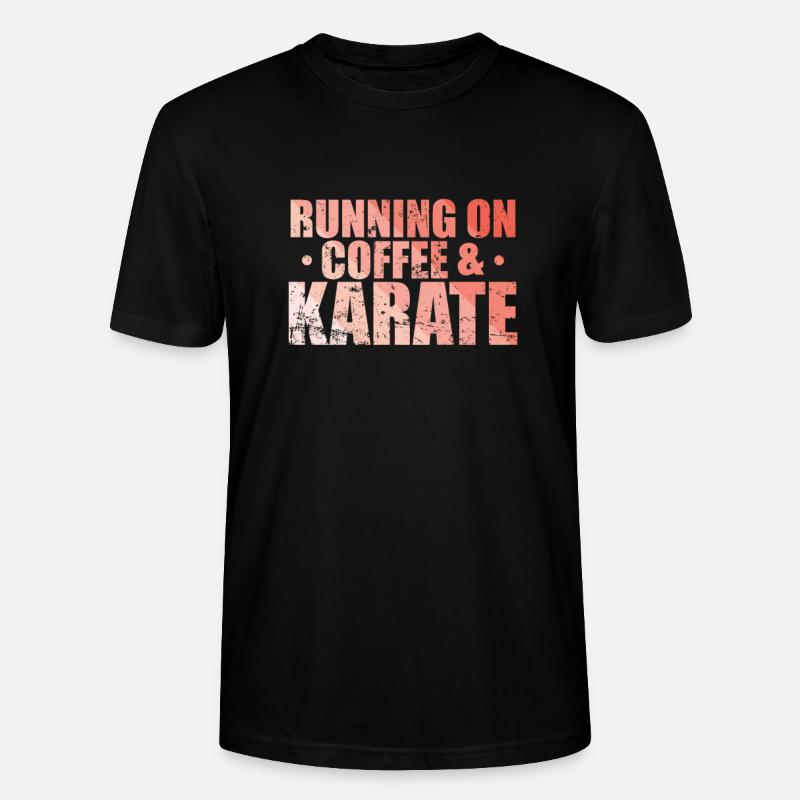 Running on Coffee & Karate - Stanley/Stella Unisex Bio-T-Shirt CRAFTER - Schwarz