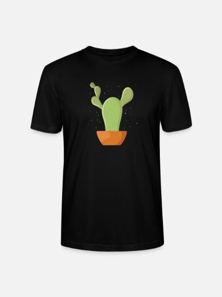 Gardening small cactus - Stanley/Stella CRAFTER Unisex Organic T-Shirt - black