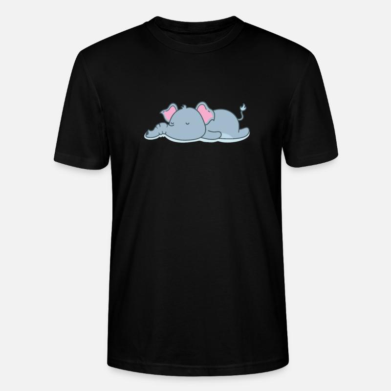schlafender Elefant - Stanley/Stella Unisex Bio-T-Shirt CRAFTER - Schwarz