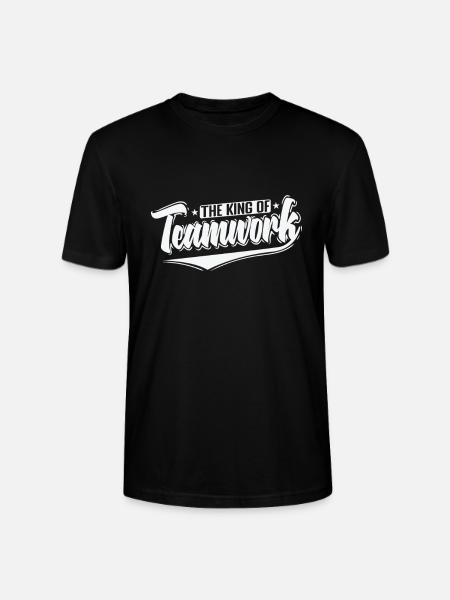 The King of Teamwork - Stanley/Stella CRAFTER Unisex Organic T-Shirt - black