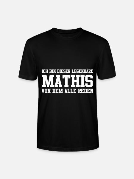 Mathis Name Design - Stanley/Stella Unisex Bio-T-Shirt CRAFTER - Schwarz