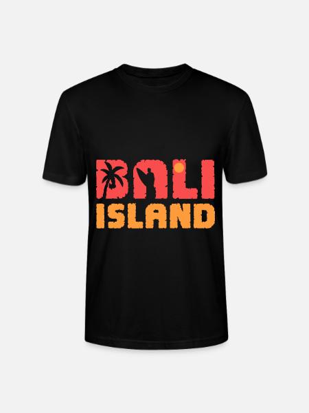 Surfergirl Bali Surfer Surfboard - Stanley/Stella CRAFTER Unisex Organic T-Shirt - black