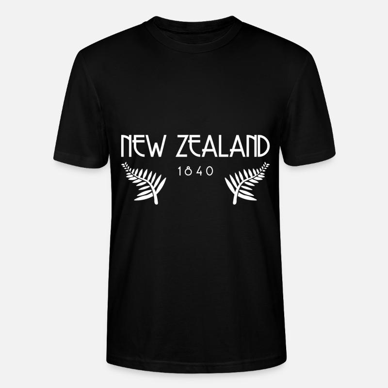 Neuseeland Neuseeländer Reise Geschenk - Stanley/Stella Unisex Bio-T-Shirt CRAFTER - Schwarz