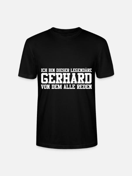 Gerhard Name Design - Stanley/Stella Unisex Bio-T-Shirt CRAFTER - Schwarz