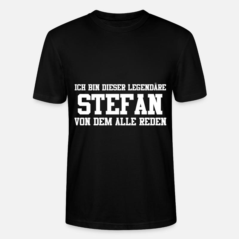 Stefan Name Design - Stanley/Stella Unisex Bio-T-Shirt CRAFTER - Schwarz