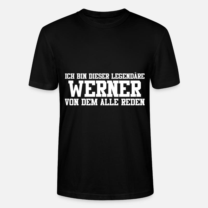 Werner Name Design - Stanley/Stella Unisex Bio-T-Shirt CRAFTER - Schwarz