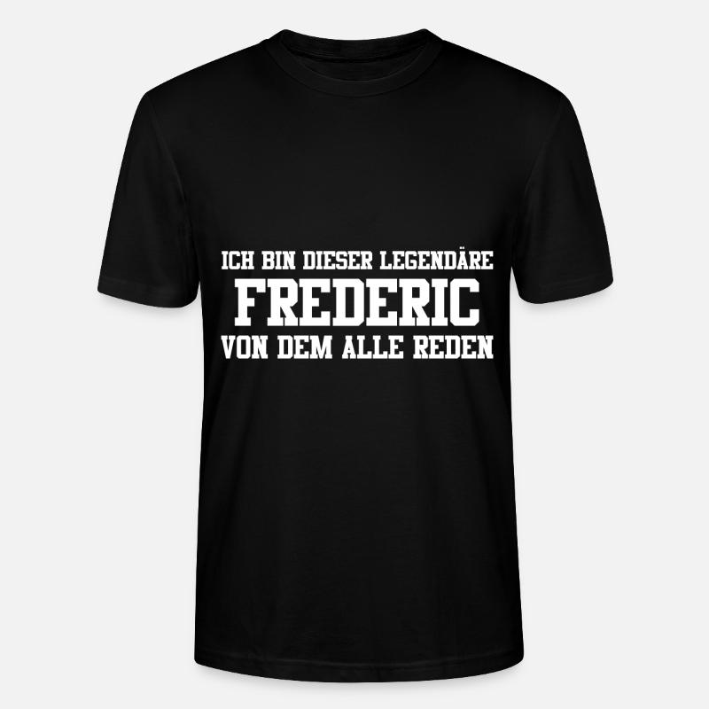 Frederic Name Design - Stanley/Stella Unisex Bio-T-Shirt CRAFTER - Schwarz
