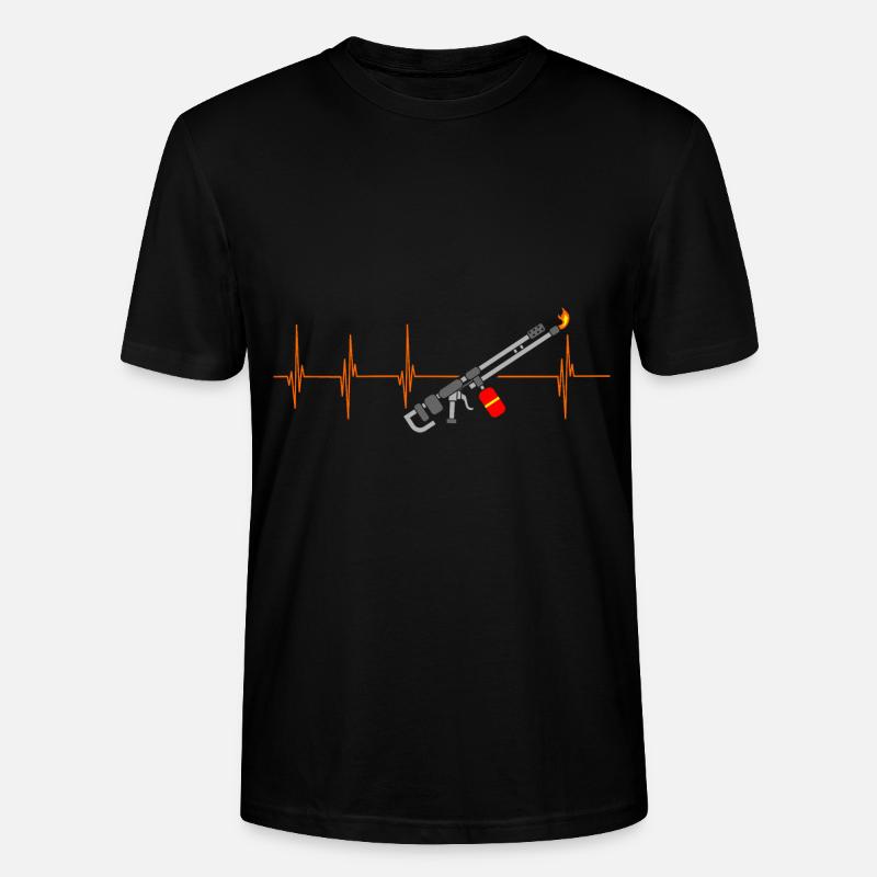 Flammenwerfer Schneeräumung Geschenk - Stanley/Stella Unisex Bio-T-Shirt CRAFTER - Schwarz