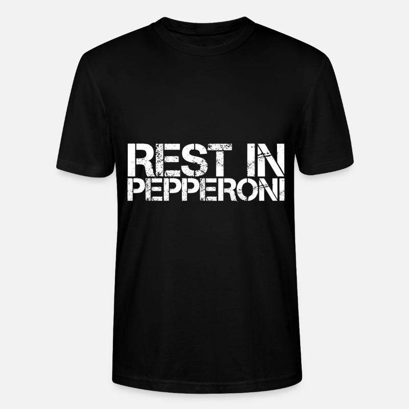 Rest In Pepperoni 3 - Stanley/Stella Unisex Bio-T-Shirt CRAFTER - Schwarz