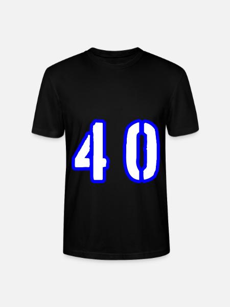 40 Zahl Symbol - Stanley/Stella Unisex Bio-T-Shirt CRAFTER - Schwarz