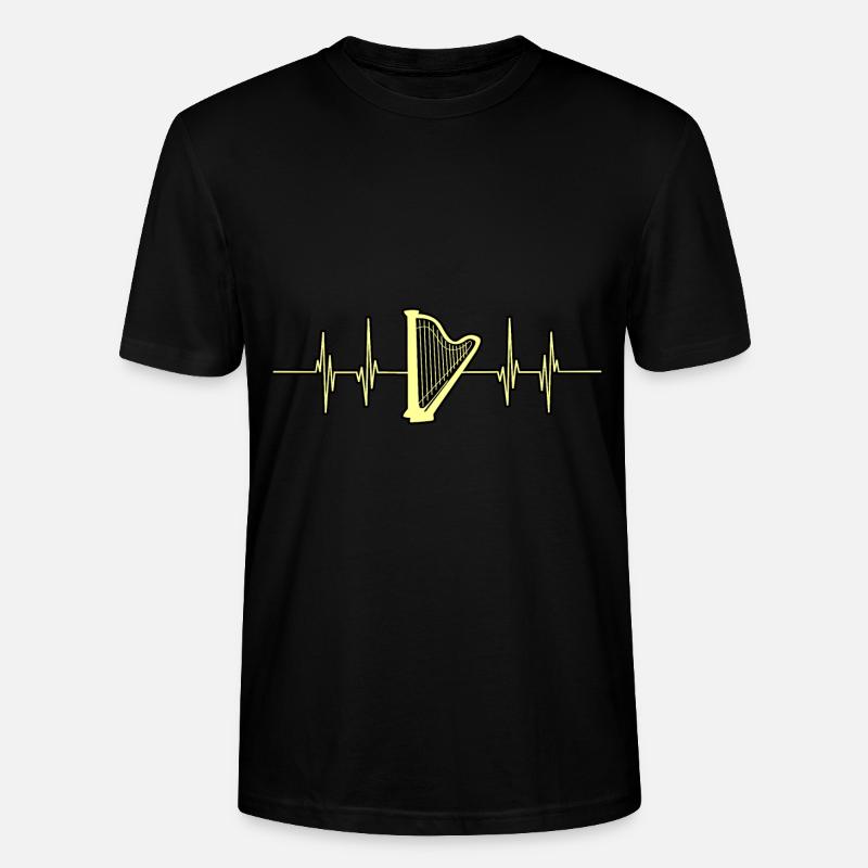 Harfe - Stanley/Stella Unisex Bio-T-Shirt CRAFTER - Schwarz