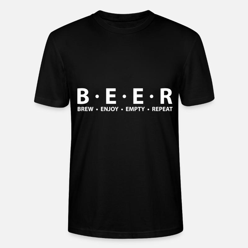 Bier trinken - Stanley/Stella Unisex Bio-T-Shirt CRAFTER - Schwarz