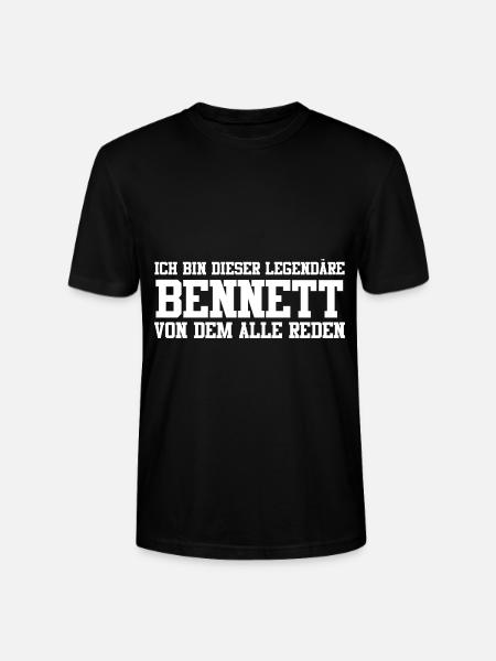 Bennett Name Design - Stanley/Stella Unisex Bio-T-Shirt CRAFTER - Schwarz