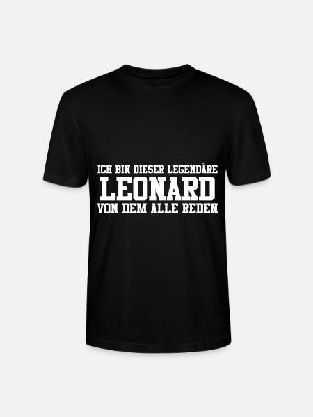 Leonard Name Design - Stanley/Stella Unisex Bio-T-Shirt CRAFTER - Schwarz