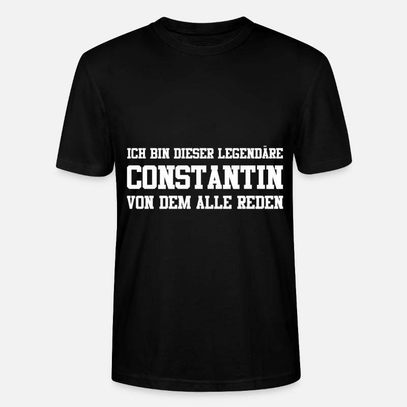 Constantin Name Design - Stanley/Stella Unisex Bio-T-Shirt CRAFTER - Schwarz
