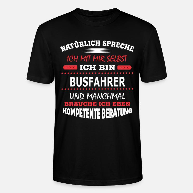 BUSFAHRER - Stanley/Stella Unisex Bio-T-Shirt CRAFTER - Schwarz