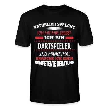 DARTSPIELER - Stanley/Stella Unisex Bio-T-Shirt CRAFTER - Schwarz - Vorne - Alina (178cm) & Michal (187cm)