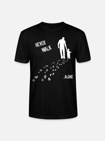 FATHER & SOHN NEVERWALK ALONE - Stanley/Stella CRAFTER Unisex Organic T-Shirt - black