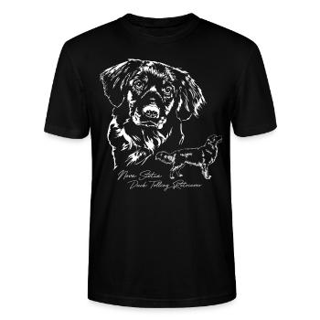 NOVA SCOTIA DUCK TOLLING RETRIEVER Portrait duo - Stanley/Stella Unisex Bio-T-Shirt CRAFTER - Schwarz - Vorne - Alina (178cm) & Michal (187cm)