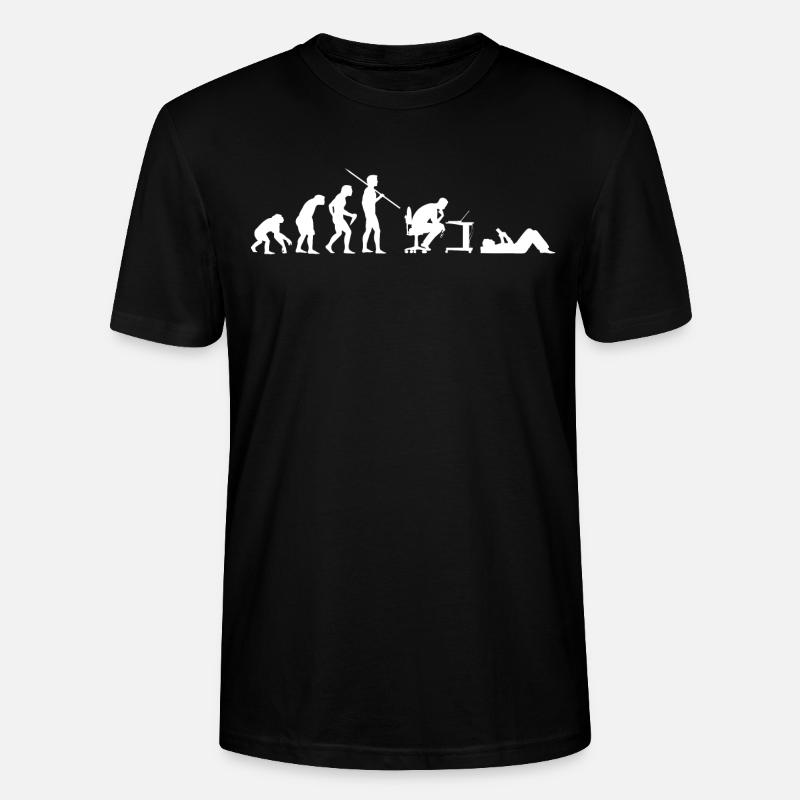 Evolution von Geeks - Stanley/Stella Unisex Bio-T-Shirt CRAFTER - Schwarz