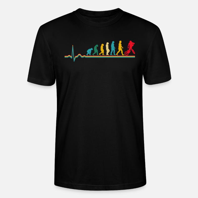 Vélo BMX Retro Heartbeat Evolution - T-shirt bio CRAFTER Stanley Stella Unisexe - noir