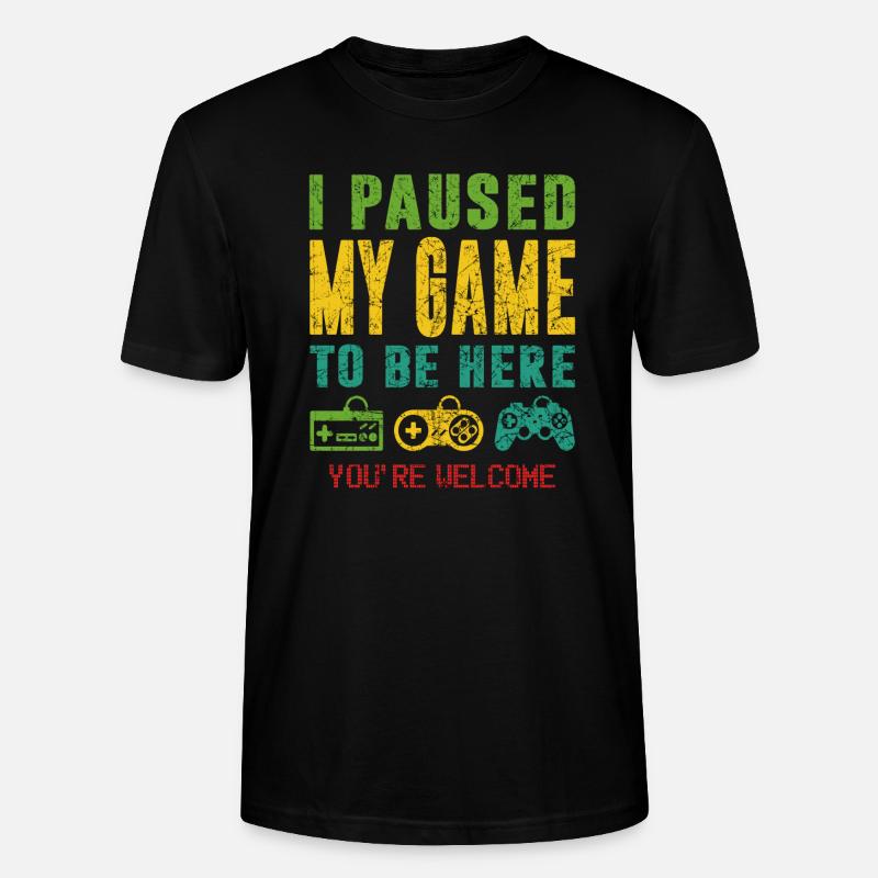 Konsole Videospiel Controller Zocker Gamer - Stanley/Stella Unisex Bio-T-Shirt CRAFTER - Schwarz