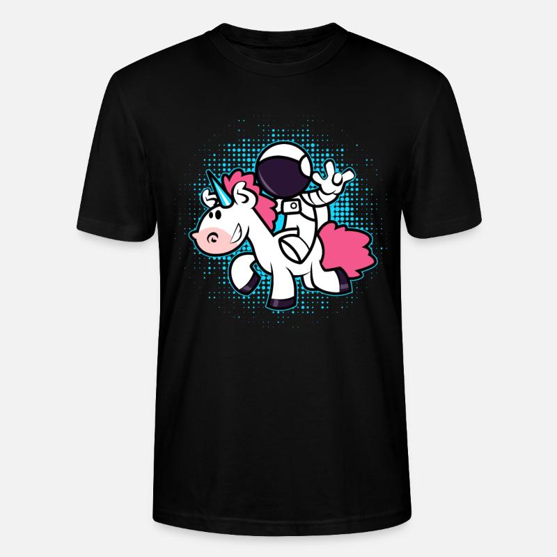 Astronaut Einhorn - Stanley/Stella Unisex Bio-T-Shirt CRAFTER - Schwarz