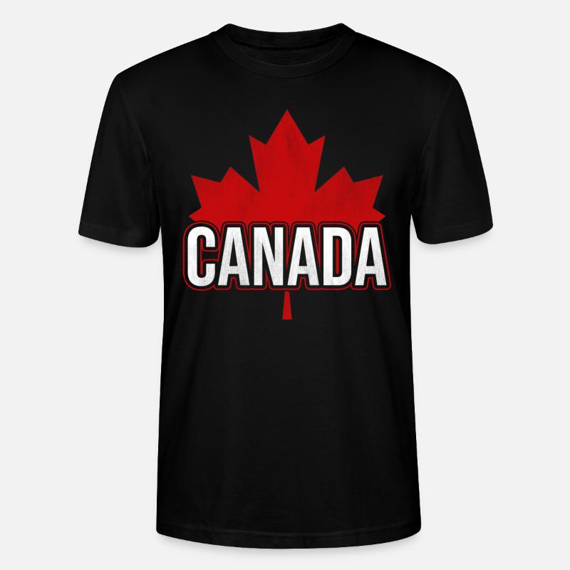 Feuille d'érable Canada - T-shirt bio CRAFTER Stanley Stella Unisexe - noir