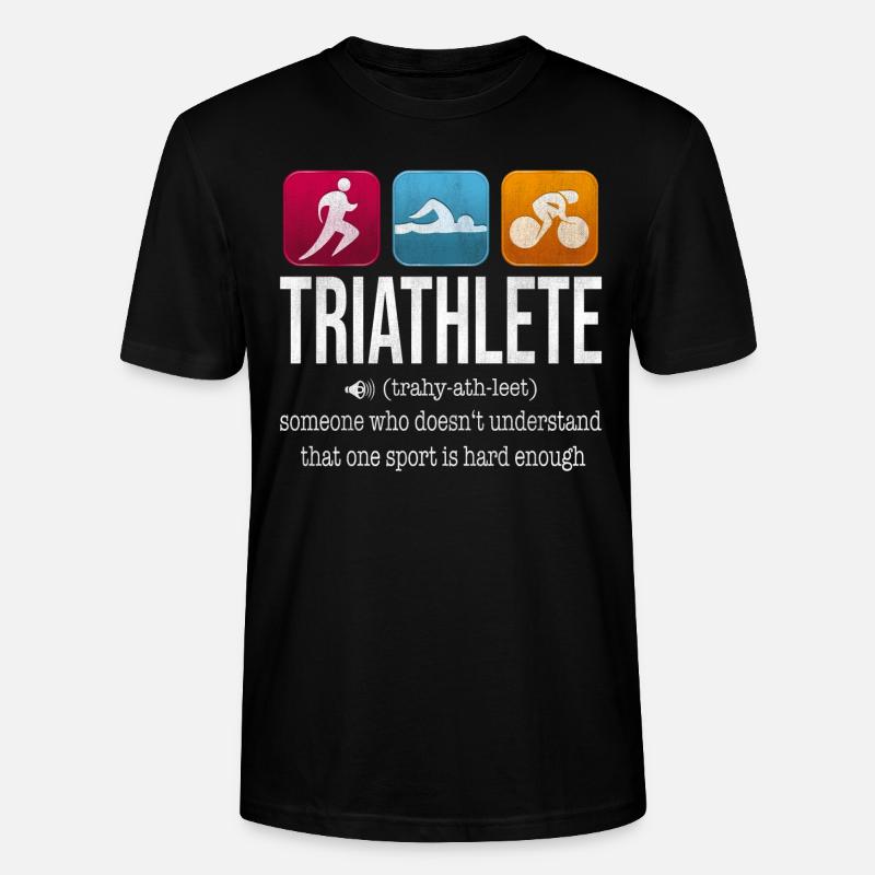 Triathlet - Stanley/Stella Unisex Bio-T-Shirt CRAFTER - Schwarz