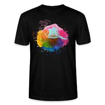Fotografie Foto Kamera Photograph Fotografieren - Stanley/Stella Unisex Bio-T-Shirt CRAFTER - Schwarz - Vorne - Alina (178cm) & Michal (187cm)