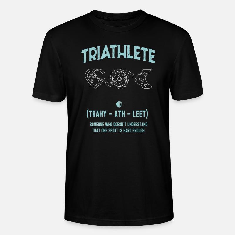 Triathlet - Stanley/Stella Unisex Bio-T-Shirt CRAFTER - Schwarz